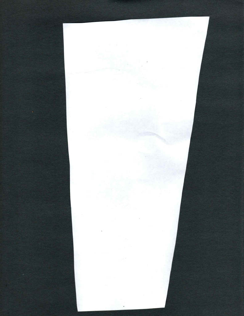 Paper pattern for the cone-shaped body of the hat