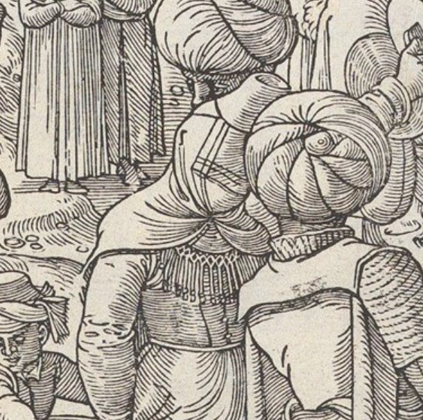 Detail of a veiled woman, Ces Moeurs et fachons de faire de Turcz, c. 1553