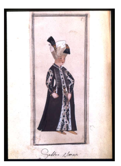 British Museum, c. 1620 - man with an elaborate turban and two feather plumes